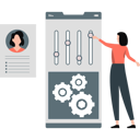 پیش‌نمایش فایل woman-setting-resume-11197867 از پک نمایه کسب‌وکار
