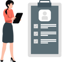 پیش‌نمایش فایل woman-standing-next-to-clipboard-11197906 از پک نمایه کسب‌وکار