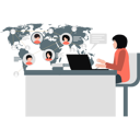 پیش‌نمایش فایل woman-working-on-global-profiles-on-laptop-11197911 از پک نمایه کسب‌وکار