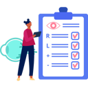 پیش‌نمایش فایل girl-is-marking-checklist-on-clipboard-for-patients-vision-11236551 از پک بینایی و چشم‌پزشکی