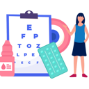 پیش‌نمایش فایل girl-is-showing-clipboard-to-check-eyesight-11228239 از پک بینایی و چشم‌پزشکی