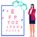 پیش‌نمایش فایل girl-is-standing-next-to-the-snellen-chart-11228237 از پک بینایی و چشم‌پزشکی
