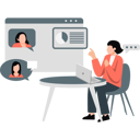 پیش‌نمایش فایل girl-doing-online-group-talk-for-business-11198043 از پک کار شرکتی