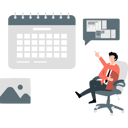 پیش‌نمایش فایل man-pointing-to-calendar-11198055 از پک کار شرکتی