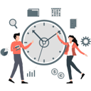 پیش‌نمایش فایل young-man-and-woman-about-time-on-clock-11198079 از پک کار شرکتی