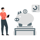 پیش‌نمایش فایل boy-is-saving-money-in-a-digital-piggy-bank-11236614 از پک امور مالی و سرمایه‌گذاری