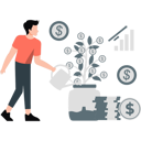 پیش‌نمایش فایل boy-is-watering-the-money-plant-11236583 از پک امور مالی و سرمایه‌گذاری