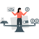 پیش‌نمایش فایل girl-is-balancing-on-a-dollar-sign-scale-with-a-wallet-money-11236609 از پک امور مالی و سرمایه‌گذاری