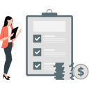 پیش‌نمایش فایل girl-is-looking-at-the-checklist-on-clipboard-11236728 از پک امور مالی و سرمایه‌گذاری