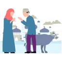 پیش‌نمایش فایل boy-and-girl-greeting-each-other-11347229 از پک عید قربان