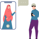 پیش‌نمایش فایل boy-and-girl-talking-on-video-calling-11347138 از پک عید قربان