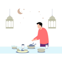 پیش‌نمایش فایل boy-is-arranging-food-11347183 از پک عید قربان
