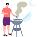 پیش‌نمایش فایل boy-is-cooking-beef-on-grill-11347130 از پک عید قربان