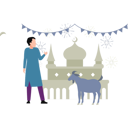 پیش‌نمایش فایل boy-is-looking-at-goat-11347200 از پک عید قربان