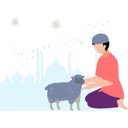 پیش‌نمایش فایل boy-is-playing-with-an-eid-animal-11347201 از پک عید قربان