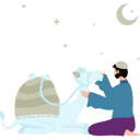 پیش‌نمایش فایل boy-is-taking-care-of-a-camel-11347131 از پک عید قربان