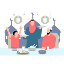 پیش‌نمایش فایل family-is-having-dinner-11347220 از پک عید قربان