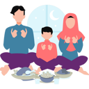 پیش‌نمایش فایل family-praying-before-breaking-fast-11347224 از پک عید قربان