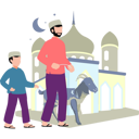 پیش‌نمایش فایل father-and-son-are-bringing-a-goat-11347219 از پک عید قربان