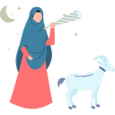 پیش‌نمایش فایل girl-holding-confetti-11347156 از پک عید قربان