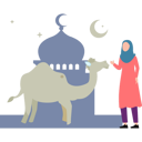 پیش‌نمایش فایل girl-is-playing-with-a-camel-11347203 از پک عید قربان