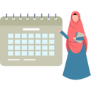 پیش‌نمایش فایل girl-is-showing-calendar-11347111 از پک عید قربان