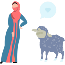 پیش‌نمایش فایل girl-wearing-a-mask-is-standing-11347157 از پک عید قربان