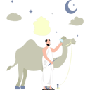 پیش‌نمایش فایل man-has-a-camel-11347142 از پک عید قربان