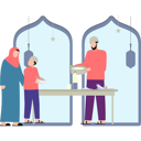 پیش‌نمایش فایل man-is-putting-food-on-table-11347214 از پک عید قربان