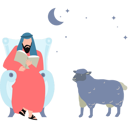 پیش‌نمایش فایل man-is-reading-a-book-11347206 از پک عید قربان