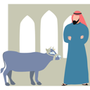 پیش‌نمایش فایل man-looks-at-eid-cow-11347205 از پک عید قربان