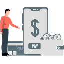 پیش‌نمایش فایل boy-is-pointing-to-the-digital-wallet-on-mobile-11260529 از پک درگاه پرداخت