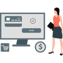 پیش‌نمایش فایل girl-is-looking-at-the-monitor-for-card-payment-11260663 از پک درگاه پرداخت
