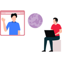 پیش‌نمایش فایل boys-are-talking-on-video-call-11106262 از پک فضای کار اشتراکی و دورکاری