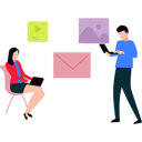 پیش‌نمایش فایل employees-are-sending-marketing-email-11106343 از پک فضای کار اشتراکی و دورکاری