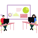 پیش‌نمایش فایل employees-are-viewing-analysis-graph-11106266 از پک فضای کار اشتراکی و دورکاری