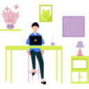 پیش‌نمایش فایل girl-is-doing-freelancing-job-11106298 از پک فضای کار اشتراکی و دورکاری