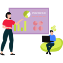 پیش‌نمایش فایل girl-is-giving-presentation-on-chart-graph-to-boy-11106267 از پک فضای کار اشتراکی و دورکاری