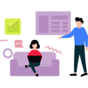 پیش‌نمایش فایل girl-is-working-on-the-laptop-and-the-boy-is-talking-to-the-girl-11106264 از پک فضای کار اشتراکی و دورکاری