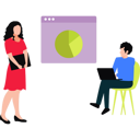 پیش‌نمایش فایل girl-talking-to-guy-about-finance-on-web-page-11106283 از پک فضای کار اشتراکی و دورکاری