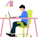 پیش‌نمایش فایل guy-working-online-from-home-11106296 از پک فضای کار اشتراکی و دورکاری