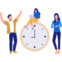پیش‌نمایش فایل team-working-on-time-management-11399241 از پک زمان