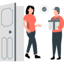 پیش‌نمایش فایل girl-receiving-parcel-11398998 از پک تخفیف و پیشنهاد ویژه