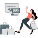 پیش‌نمایش فایل girl-shopping-in-black-friday-sale-11399058 از پک تخفیف و پیشنهاد ویژه