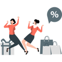پیش‌نمایش فایل girls-happy-with-shopping-discount-11399072 از پک تخفیف و پیشنهاد ویژه