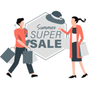 پیش‌نمایش فایل man-and-girl-talking-about-summer-sale-11399057 از پک تخفیف و پیشنهاد ویژه