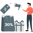 پیش‌نمایش فایل man-announcing-30-percentage-discount-11399071 از پک تخفیف و پیشنهاد ویژه