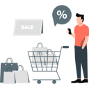 پیش‌نمایش فایل man-doing-online-shopping-sale-11398982 از پک تخفیف و پیشنهاد ویژه