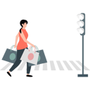 پیش‌نمایش فایل woman-crossing-road-with-bags-11399039 از پک تخفیف و پیشنهاد ویژه