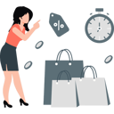 پیش‌نمایش فایل woman-pointing-shopping-discount-11399033 از پک تخفیف و پیشنهاد ویژه